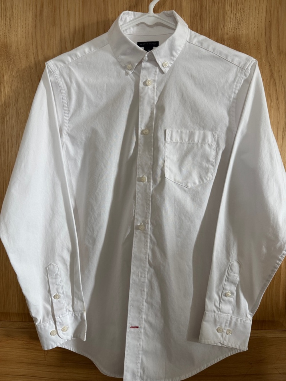 Tommy Hilfiger White Long-Sleeve Button-Down Shirt